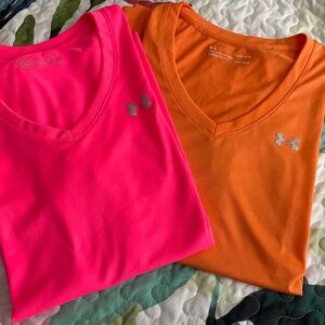 Under Armour V-neck Tees. Size Large. Like new.